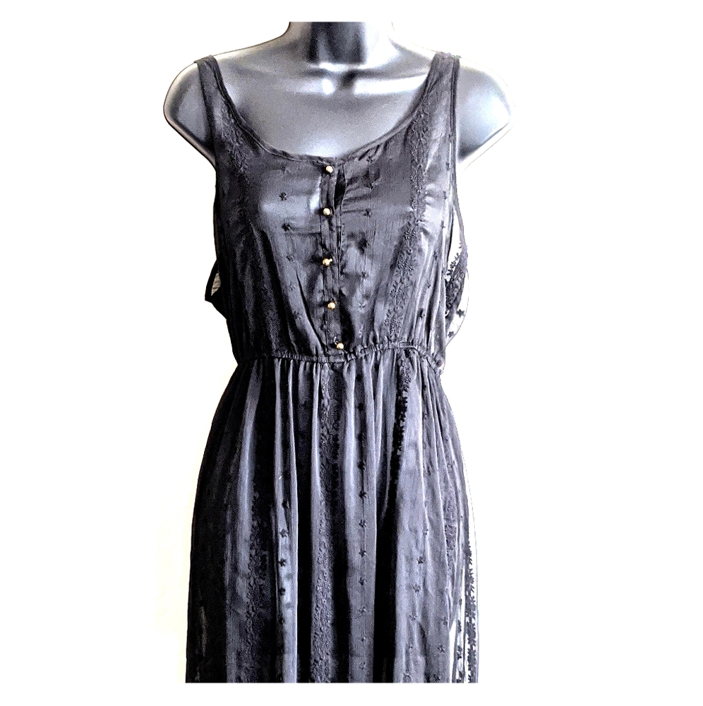 Forever 21 Black Sheer Long Flowy Top